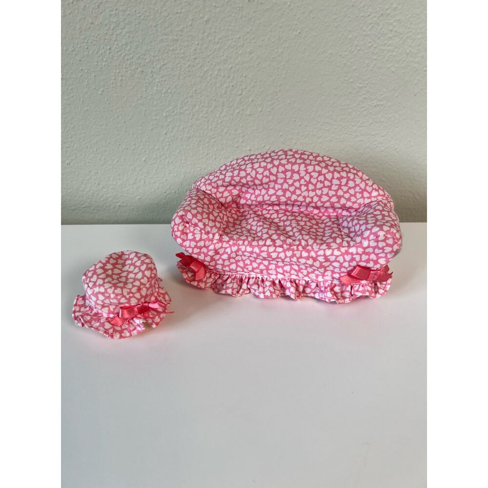 Fisher Price Loving Family Dollhouse Pink White Sofa Couch Footstool Slipcovers